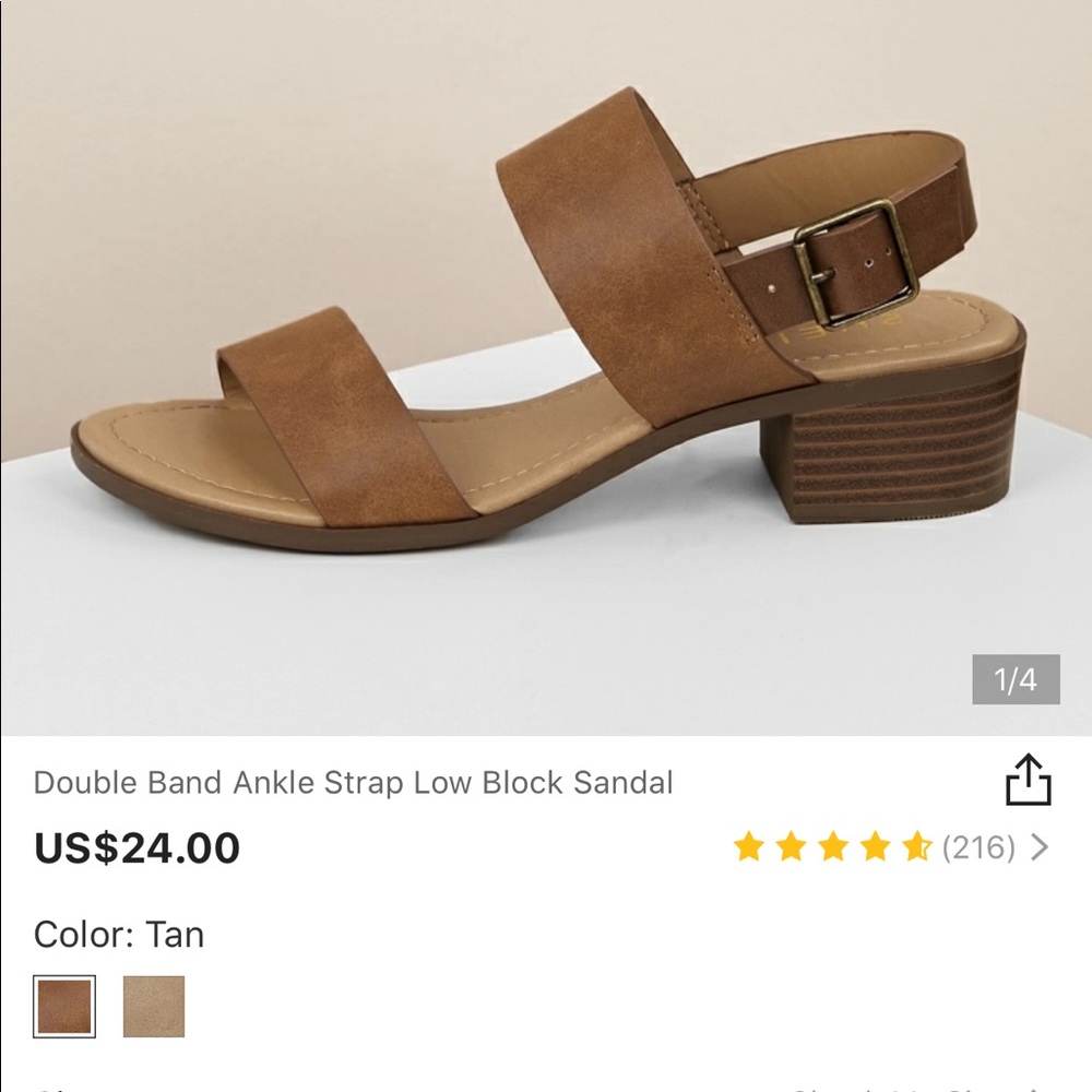 SHEIN Low Block Sandal